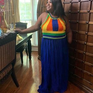 Halter maxi dress. Never worn but no tags